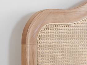 Land Of Beds Paris Oak Wooden Bed Frame4