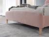 Land Of Beds Teddy Blush Pink Fabric Double Bed Frame2