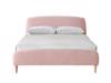 Land Of Beds Teddy Blush Pink Fabric Double Bed Frame4