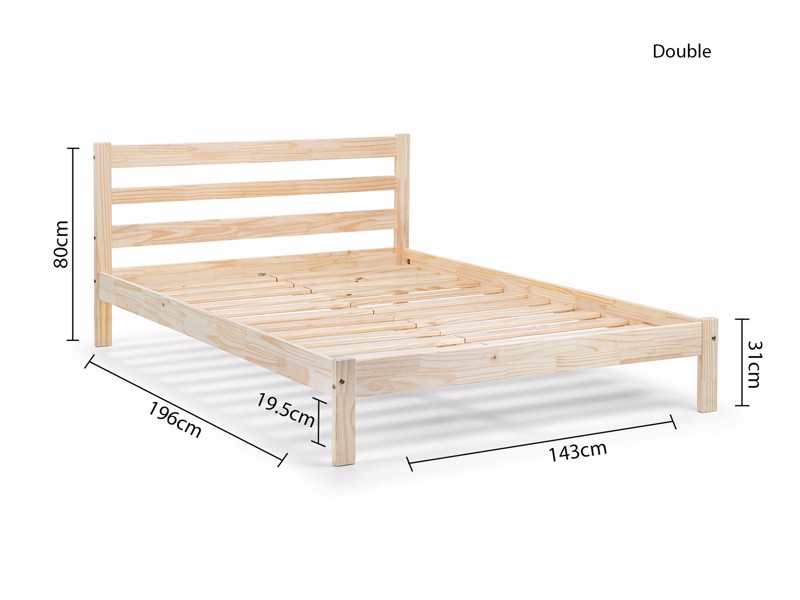 Land Of Beds Roxana Pine Wooden Single Bed Frame6
