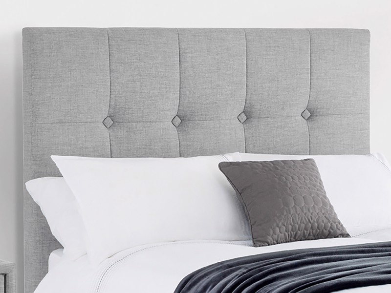 Land Of Beds Seren Grey Fabric Super King Size Bed Frame2