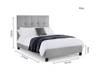 Land Of Beds Seren Grey Fabric Bed Frame4