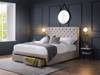 Land Of Beds Cordelia Grey Fabric Bed Frame2