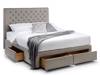 Land Of Beds Cordelia Grey Fabric Bed Frame3