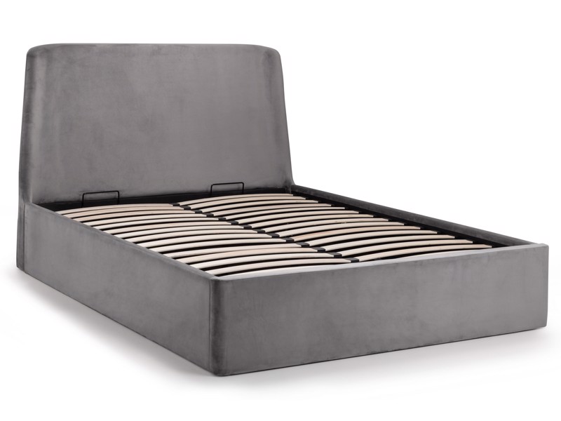 Land Of Beds Estelle Grey Fabric Ottoman Bed5