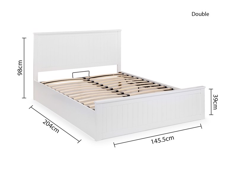 Land Of Beds Elara White Wooden Ottoman Bed4