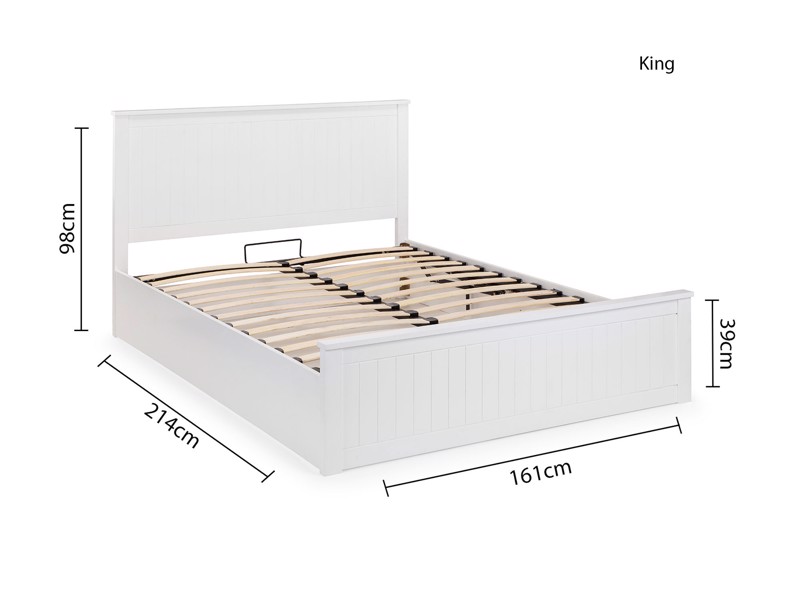 Land Of Beds Elara White Wooden Ottoman Bed5