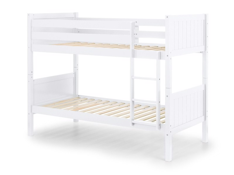 Land Of Beds Acer White Wooden Bunk Bed5