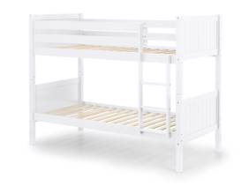 Land Of Beds Acer White Wooden Bunk Bed5