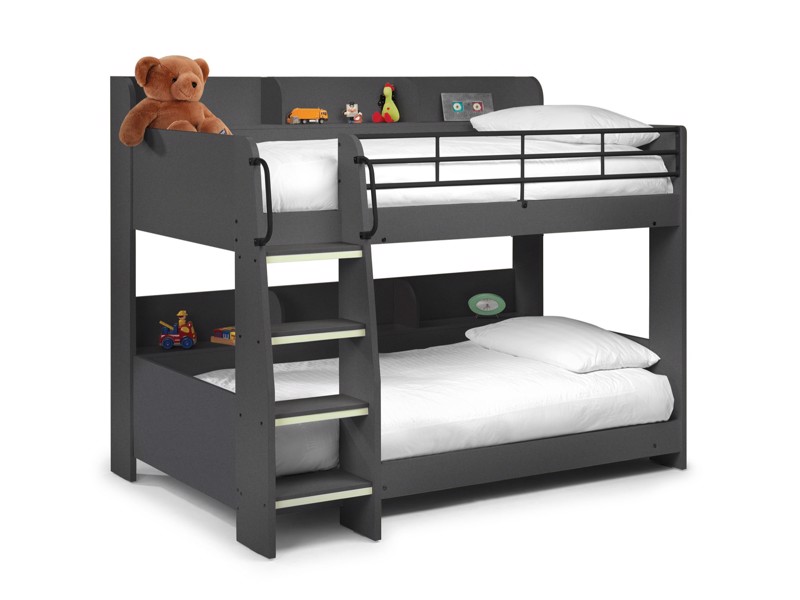 Land Of Beds Paddington Dark Grey Wooden Bunk Bed2