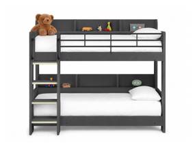 Land Of Beds Paddington Dark Grey Wooden Bunk Bed3