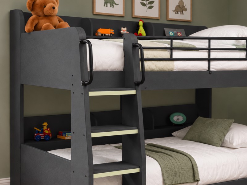 Land Of Beds Paddington Dark Grey Wooden Bunk Bed5