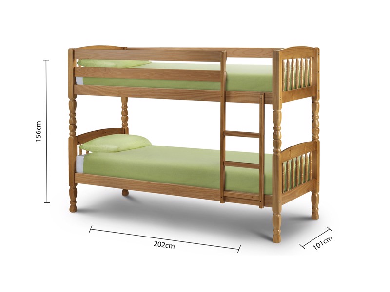 Land Of Beds Croxley Pine Wooden Bunk Bed4