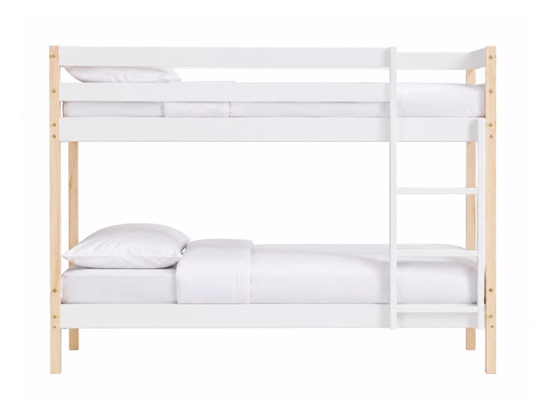 Land Of Beds Balham White Wooden Bunk Bed2