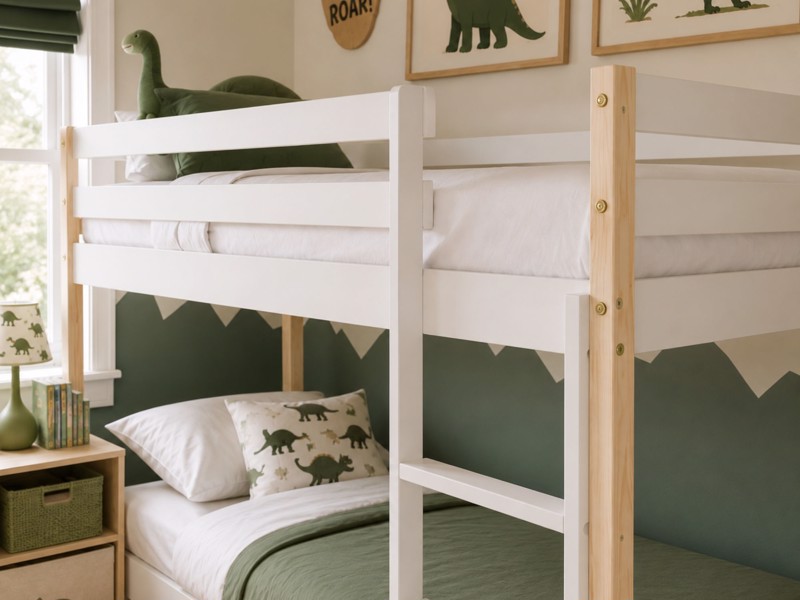 Land Of Beds Balham White Wooden Bunk Bed3