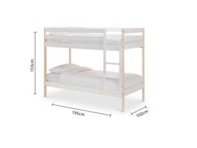 Land Of Beds Balham White Wooden Bunk Bed6