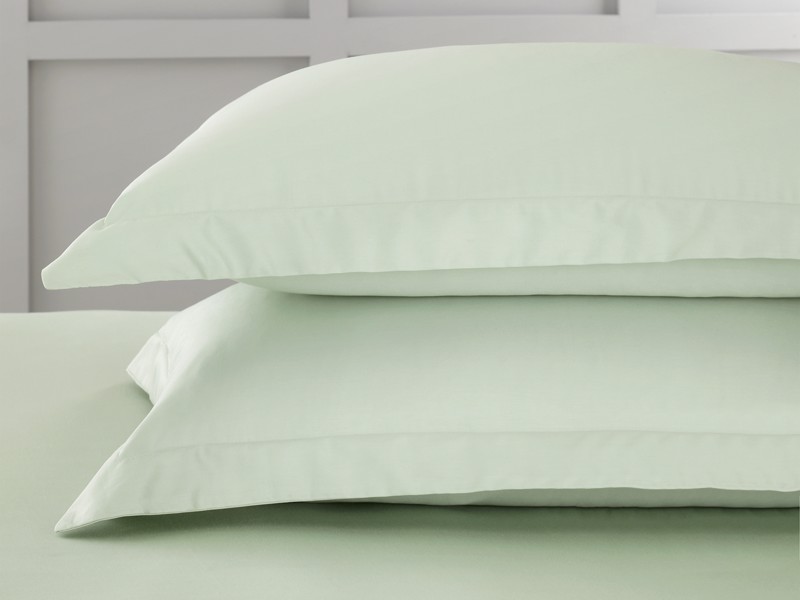 Bianca Fine Linens Cotton Sateen Green Pillowcases2