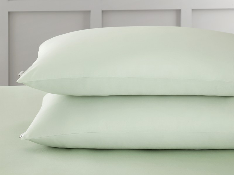 Bianca Fine Linens Cotton Sateen Green Pillowcases6