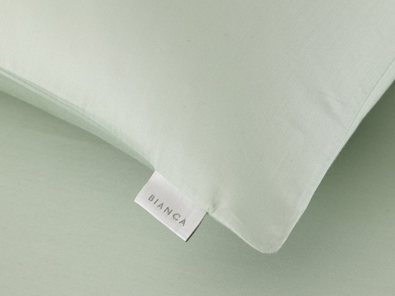 Bianca Fine Linens Cotton Sateen Green Pillowcases9