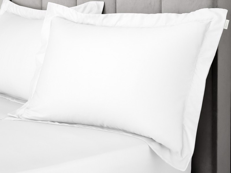 Bianca Fine Linens Cotton Sateen White Pair of Oxford Pillowcases3