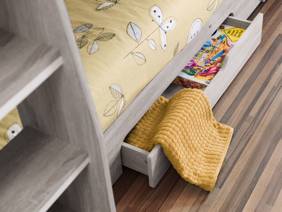 Land Of Beds Kingsbury Grey Oak Wooden Bunk Bed4