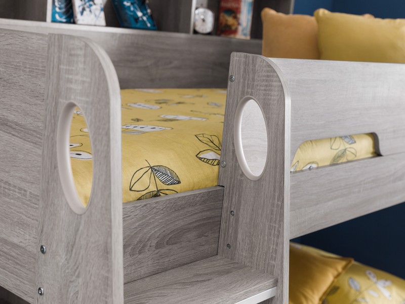 Land Of Beds Kingsbury Grey Oak Wooden Bunk Bed2
