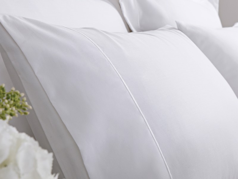 Bianca Fine Linens Luxury Cotton Sateen White Pair of Oxford Pillowcases5