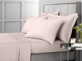 Bianca Fine Linens Cotton Sateen Blush Fitted Bed Sheet2