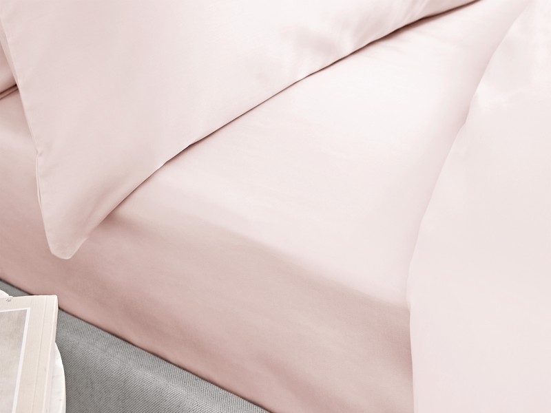 Bianca Fine Linens Cotton Sateen Blush Super King Size Fitted Sheet3