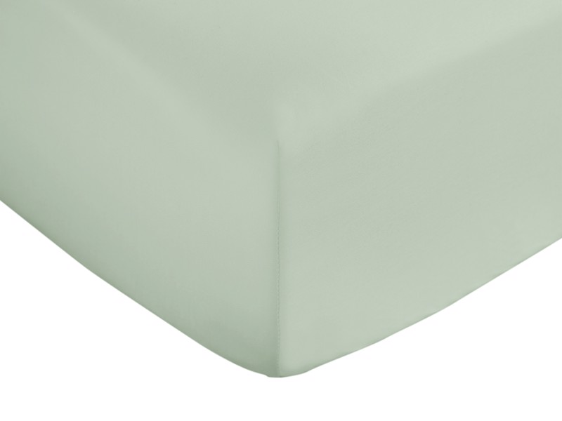 Bianca Fine Linens Cotton Sateen Green Double Fitted Sheet1