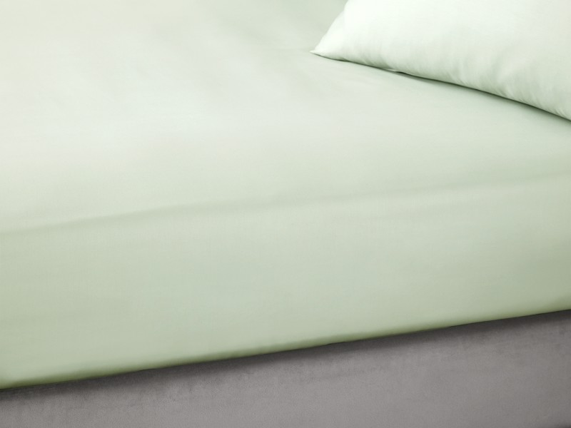 Bianca Fine Linens Cotton Sateen Green Fitted Bed Sheet4