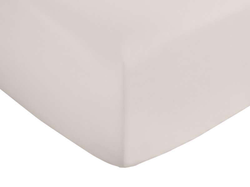 Bianca Fine Linens Cotton Sateen Oyster Double Fitted Sheet1