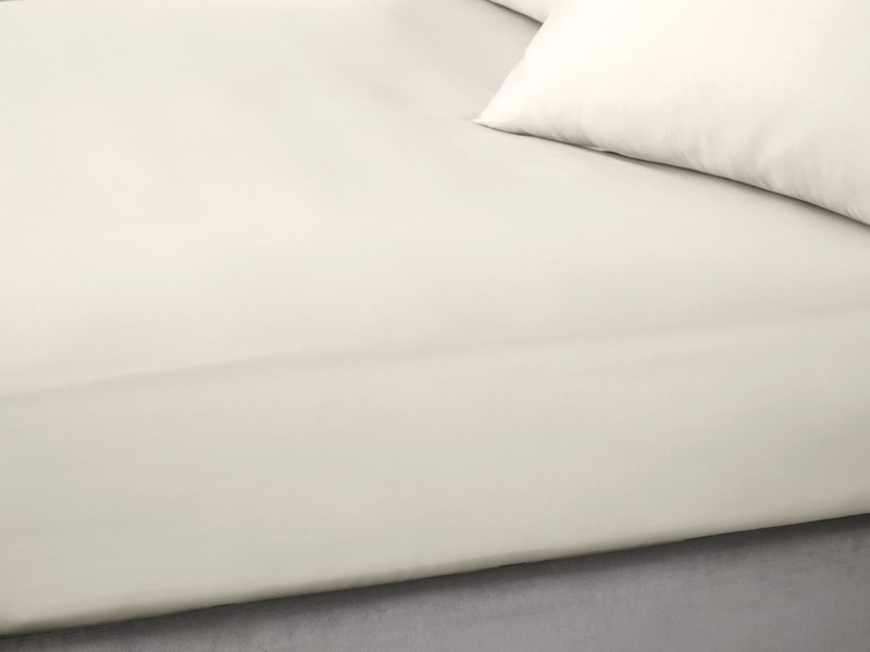 Bianca Fine Linens Cotton Sateen Oyster Fitted Bed Sheet4