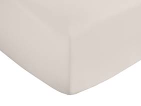 Bianca Fine Linens Cotton Sateen Oyster Fitted Bed Sheet1