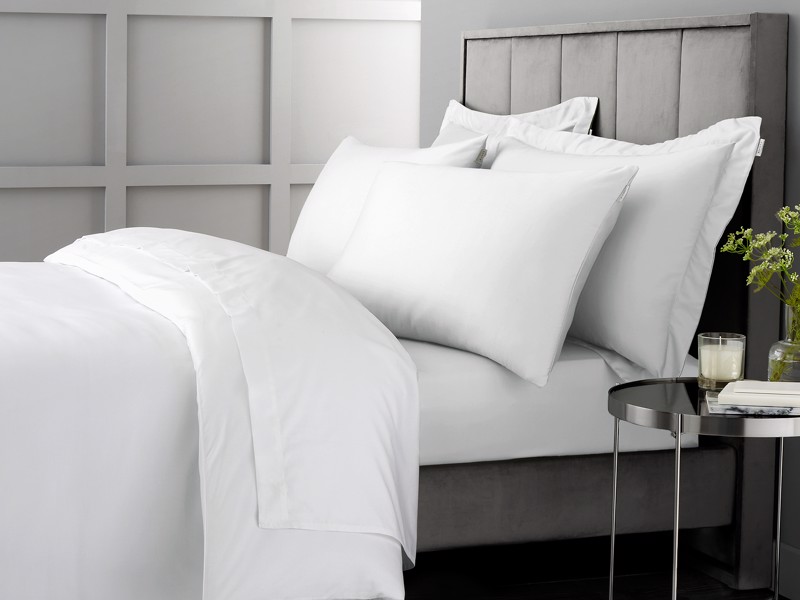 Bianca Fine Linens Cotton Sateen White Fitted Double Bed Sheet2