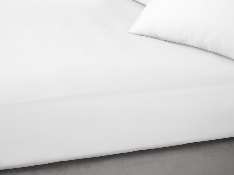 Bianca Fine Linens Cotton Sateen White Fitted Double Bed Sheet4