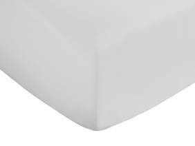 Bianca Fine Linens Cotton Sateen White Fitted Super King Size Bed Sheet1