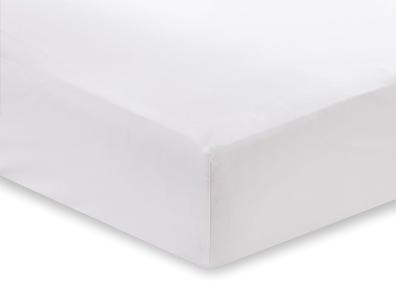 Bianca Fine Linens Cotton Sateen White Double Fitted Sheet1