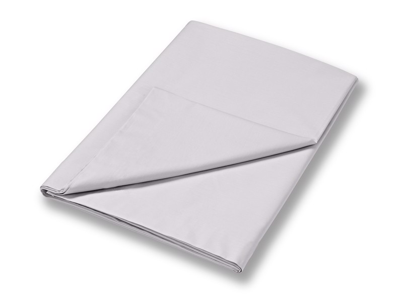 Bianca Fine Linens Cotton Sateen Dove Grey Flat Sheet1
