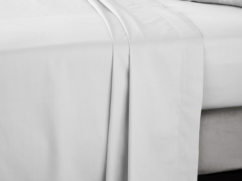 Bianca Fine Linens Cotton Sateen Dove Grey Flat Bed Sheet3