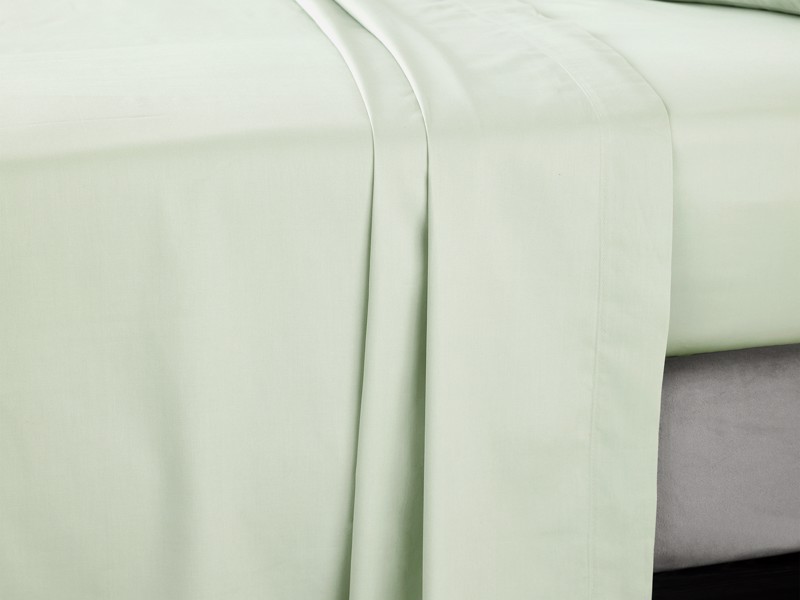 Bianca Fine Linens Cotton Sateen Green Flat Bed Sheet5