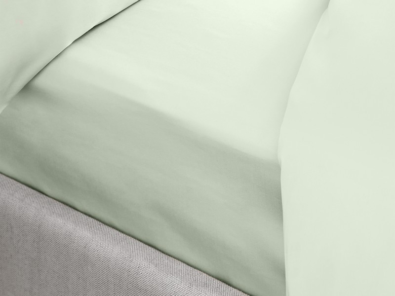Bianca Fine Linens Cotton Sateen Green Flat Bed Sheet3