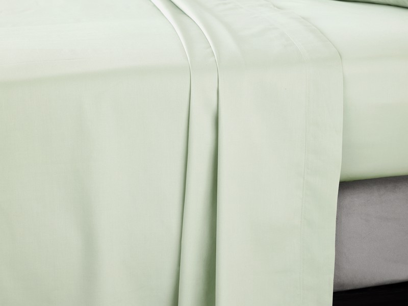 Bianca Fine Linens Cotton Sateen Green Flat Bed Sheet4
