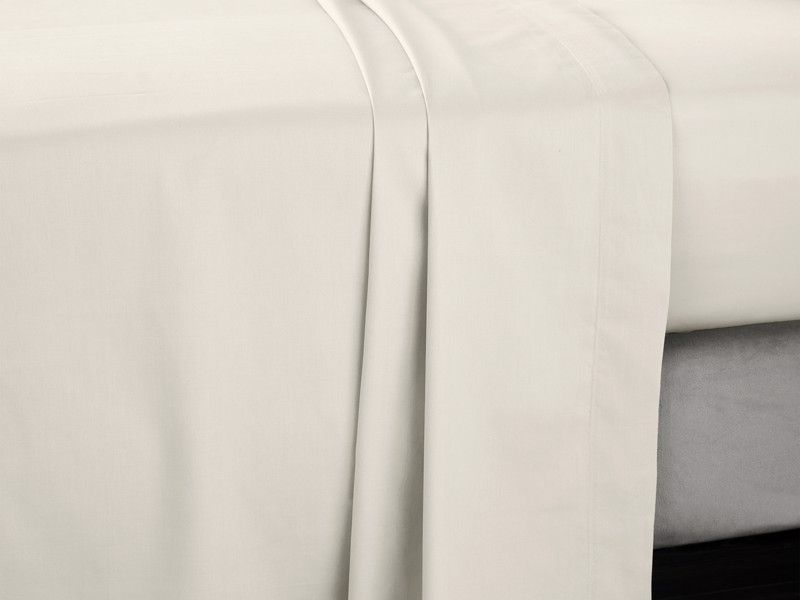 Bianca Fine Linens Cotton Sateen Oyster Flat Bed Sheet4
