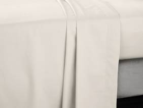 Bianca Fine Linens Cotton Sateen Oyster Flat Bed Sheet4