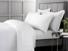Bianca Fine Linens Cotton Sateen White Flat Bed Sheet2