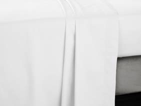 Bianca Fine Linens Cotton Sateen White Flat Bed Sheet5