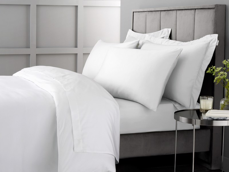 Bianca Fine Linens Cotton Sateen White Flat Bed Sheet2