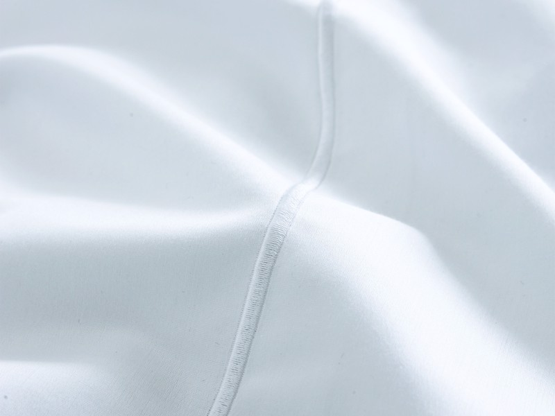 Bianca Fine Linens Luxury Cotton Sateen White Flat Sheet2