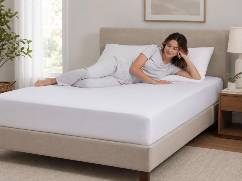 Bianca Fine Linens Luxury Cotton Sateen White Fitted Bed Sheet2